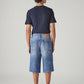 Men's Blue Loose Fit Mid Rise Jorts - 20 View