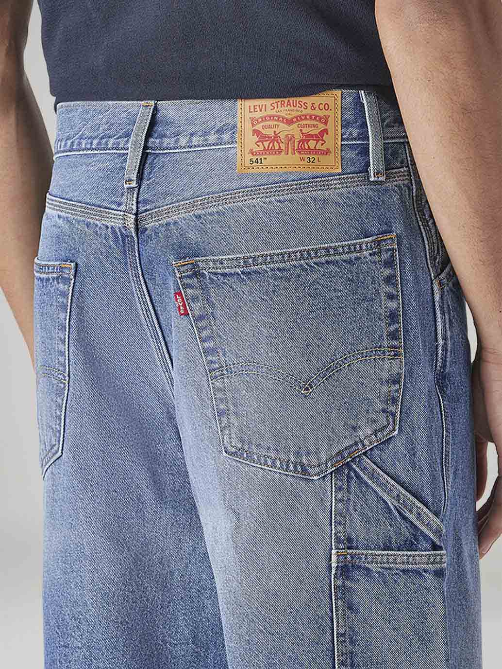 Men's Blue Loose Fit Mid Rise Jorts - 20 View