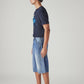 Men's Blue Loose Fit Mid Rise Jorts - 20 View
