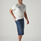 Men's Indigo Loose Fit Mid Rise Shorts - Styleshot View