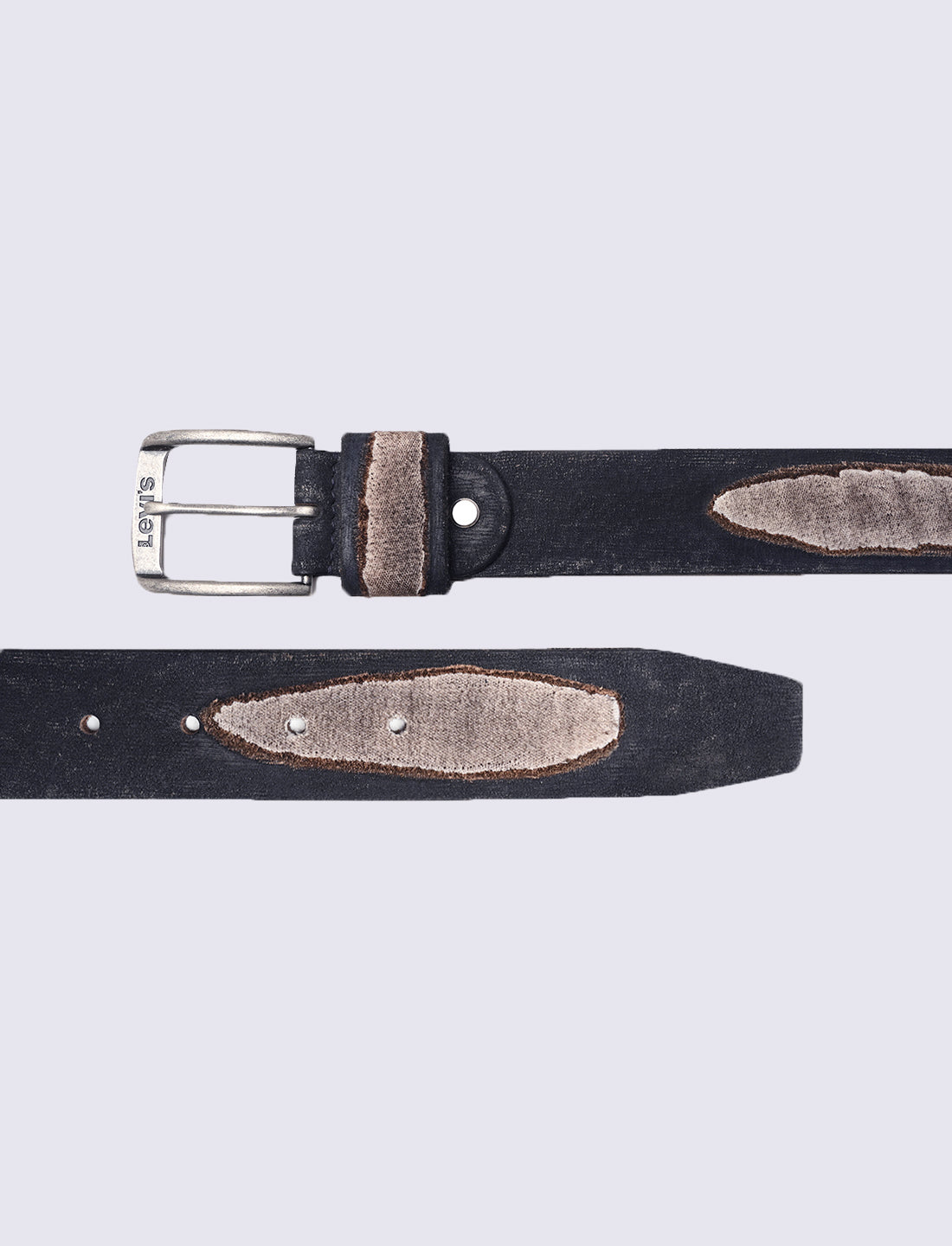 Men's Blue Textured Belt - 04 View