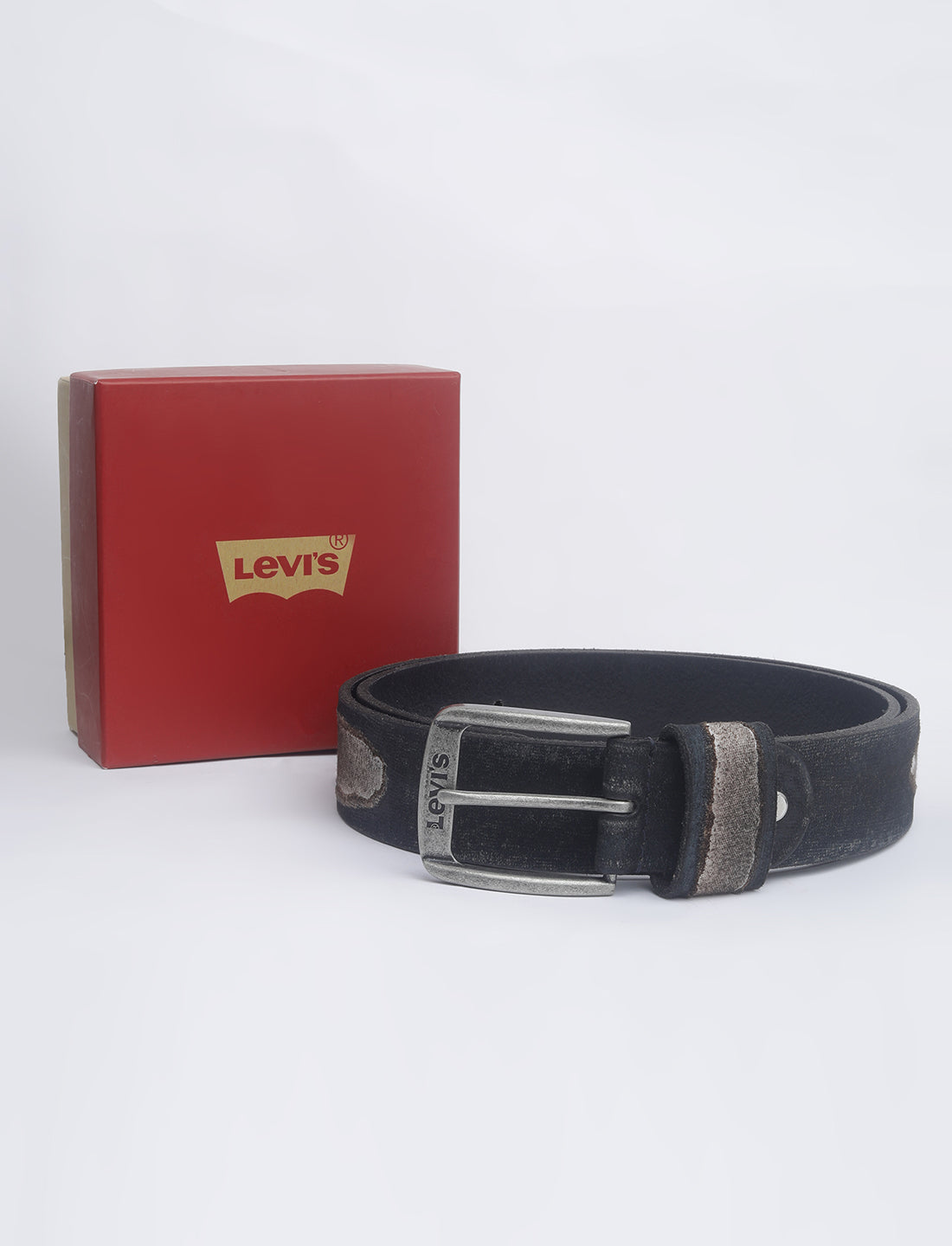 Men's Blue Textured Belt - 05 View
