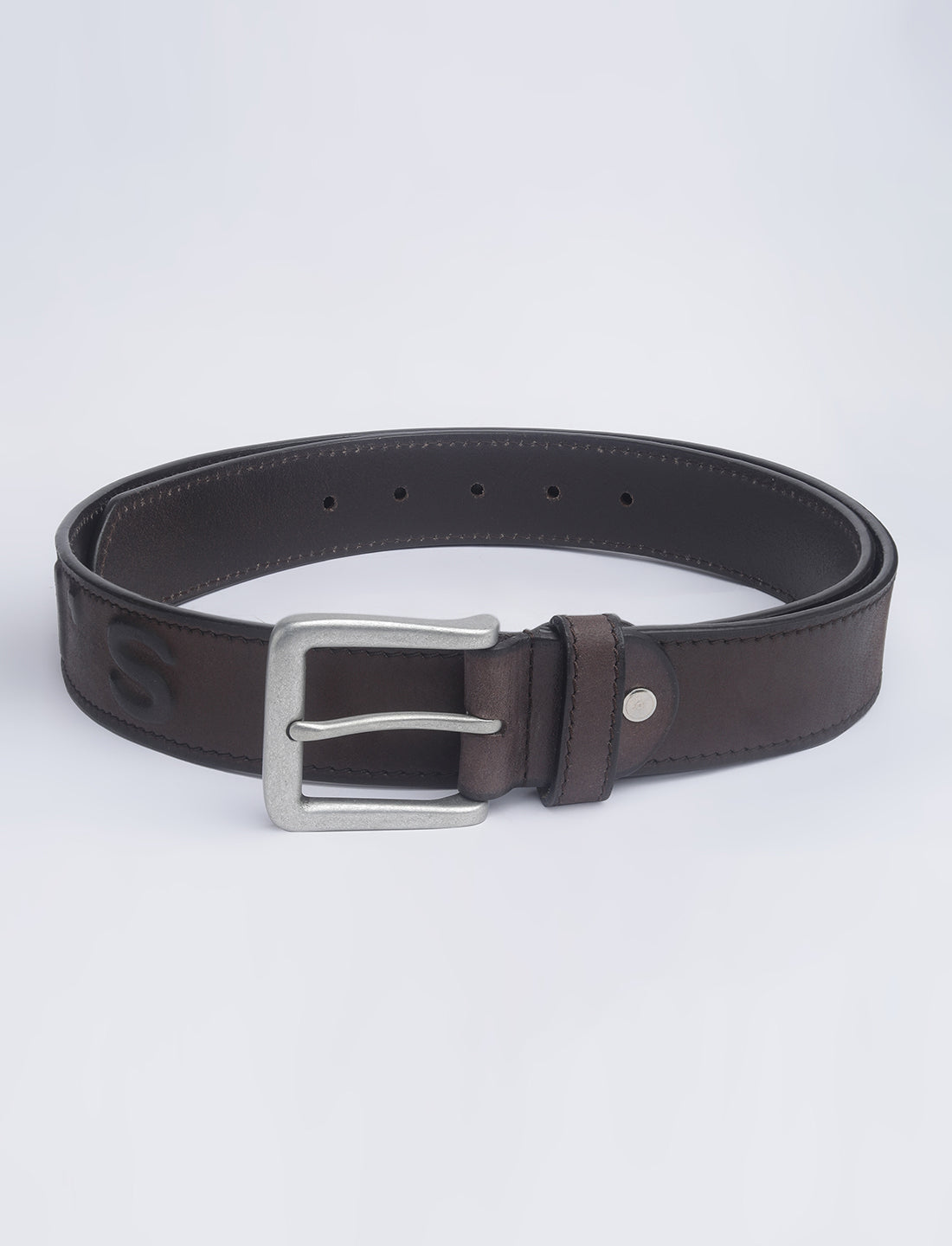 Men's Brown Textured Belt - 01 View