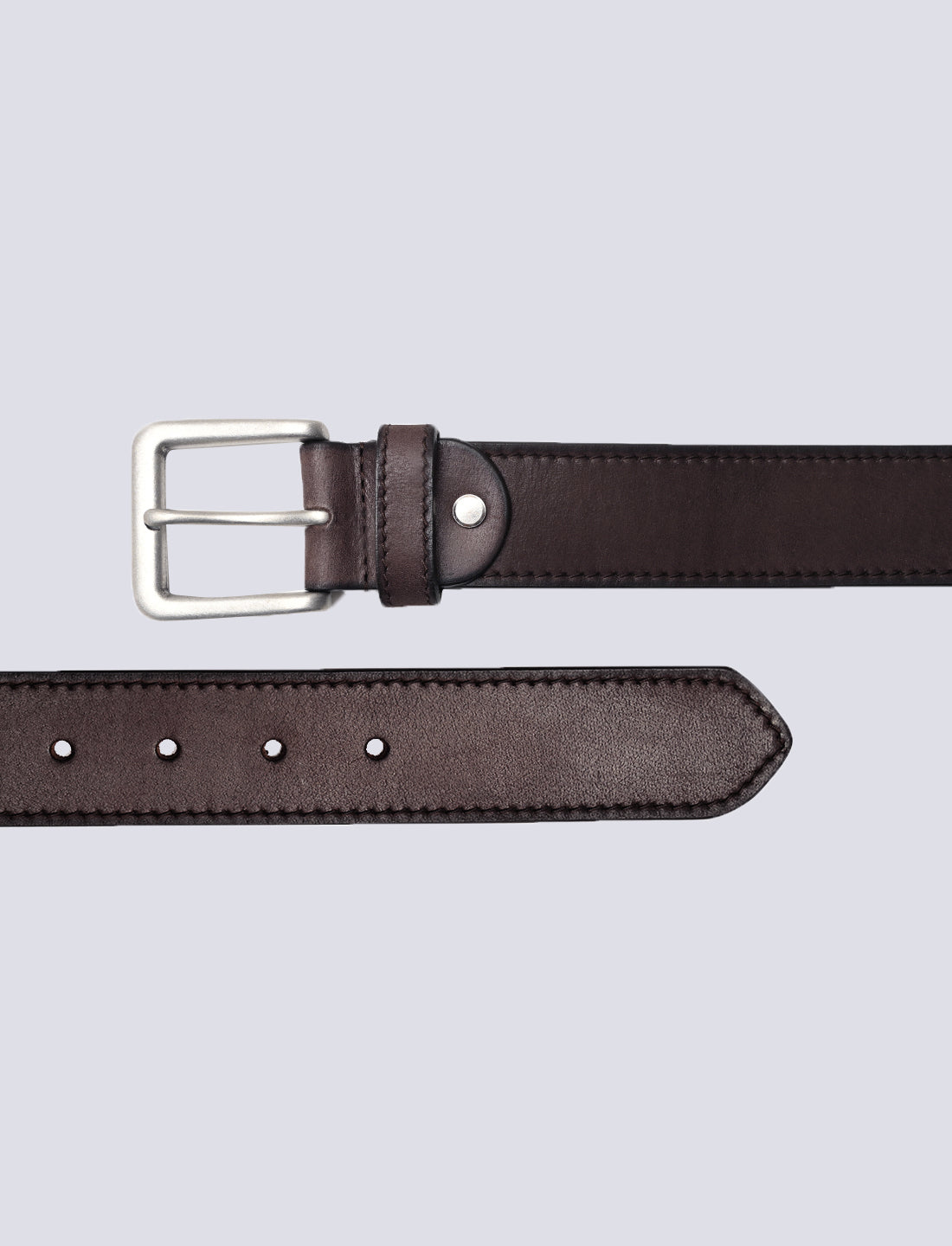 Men's Brown Textured Belt - 04 View