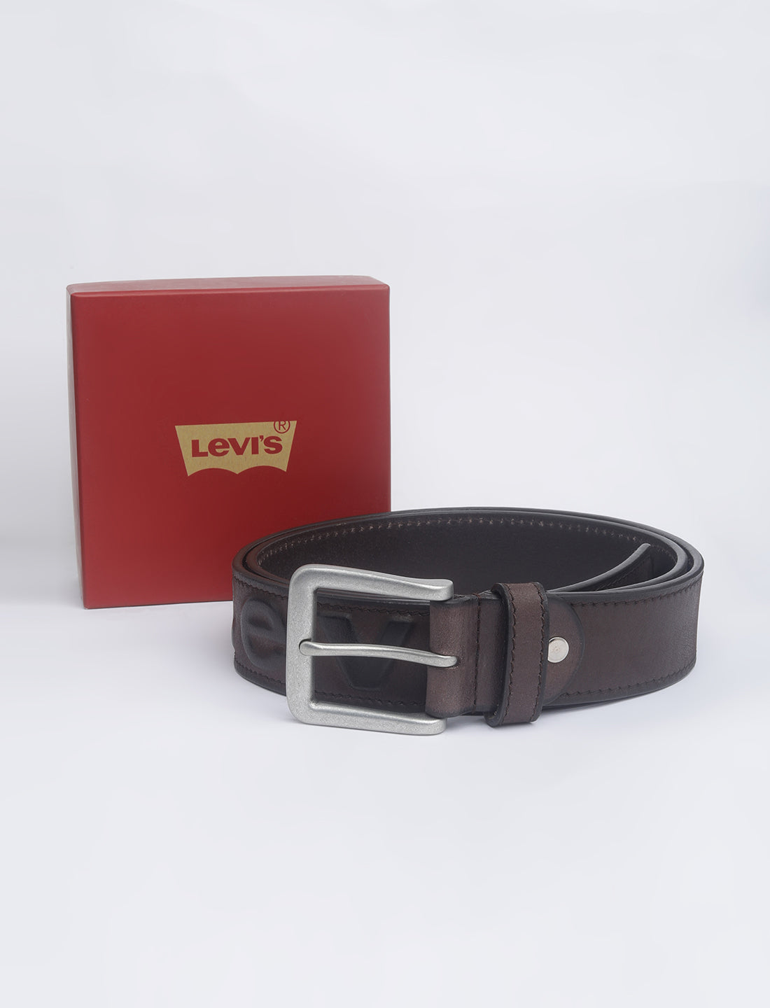 Men's Brown Textured Belt - 06 View