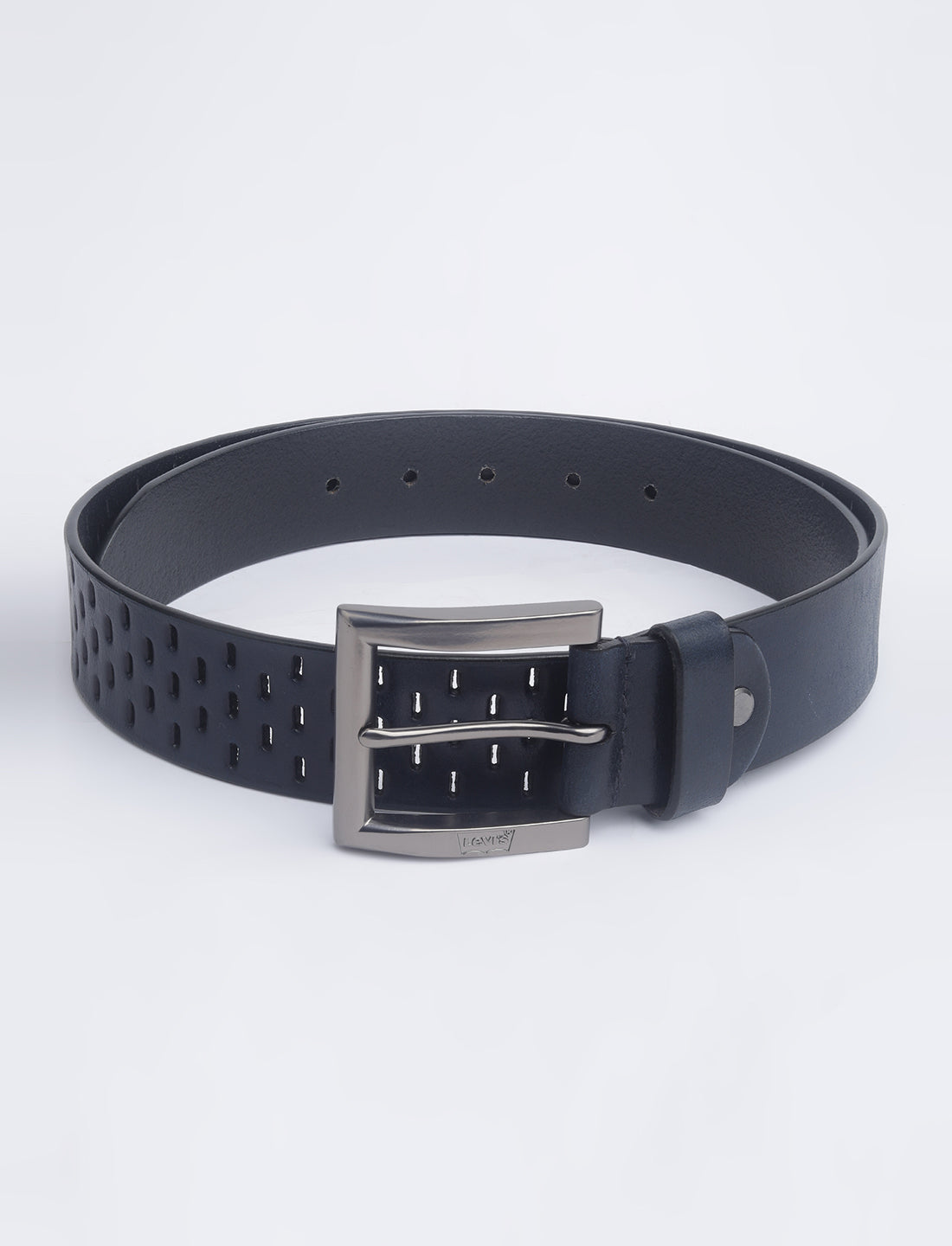 Men's Blue Textured Belt - 01 View