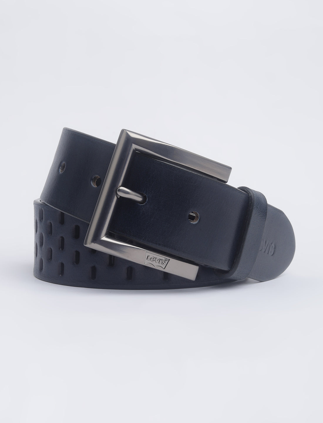 Men's Blue Textured Belt - 03 View