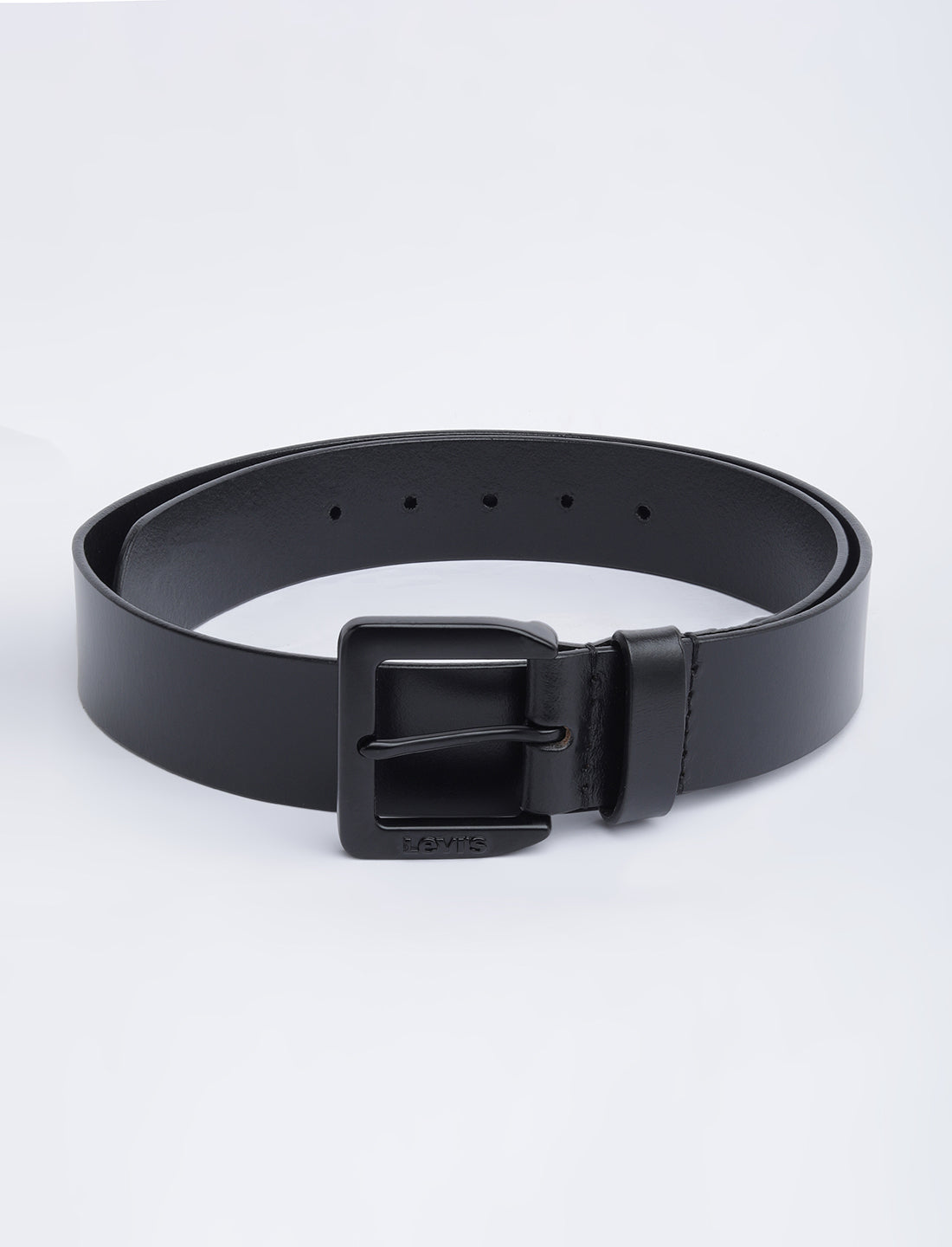 Men's Black Solid Belt - 01 View