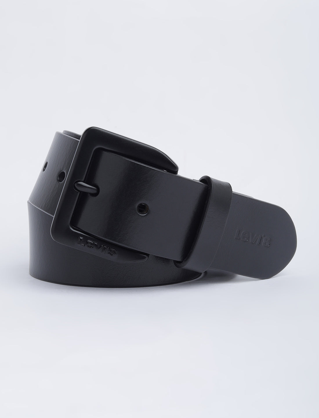 Men's Black Solid Belt - 03 View