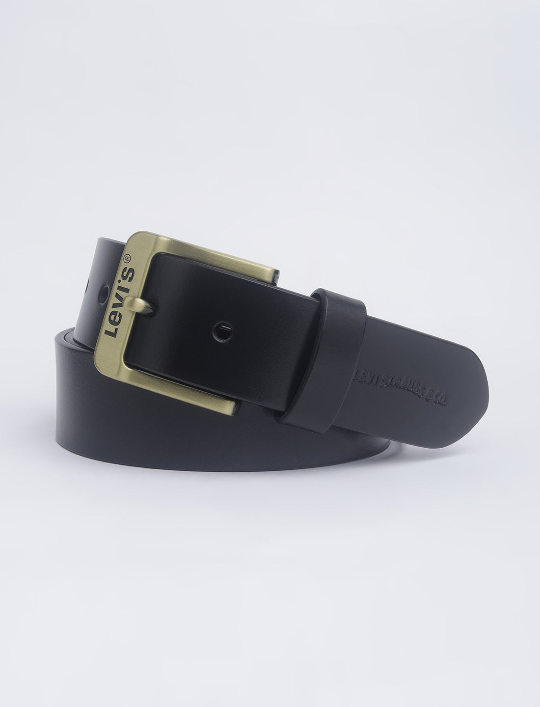 Men's Black Solid Belt - 03 View