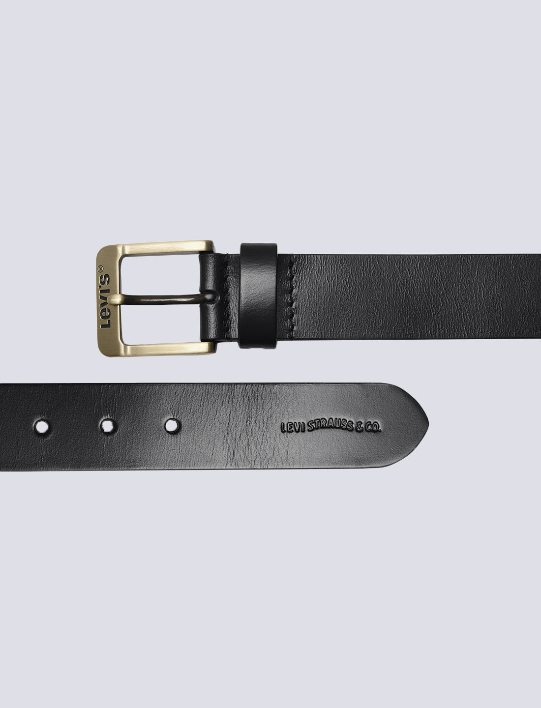 Men's Black Solid Belt - 04 View