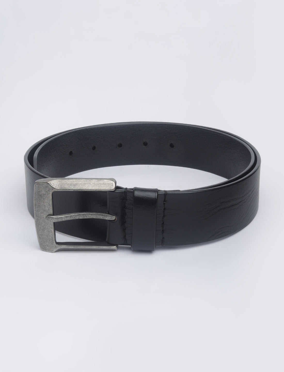 Men's Black Solid Belt - 01 View