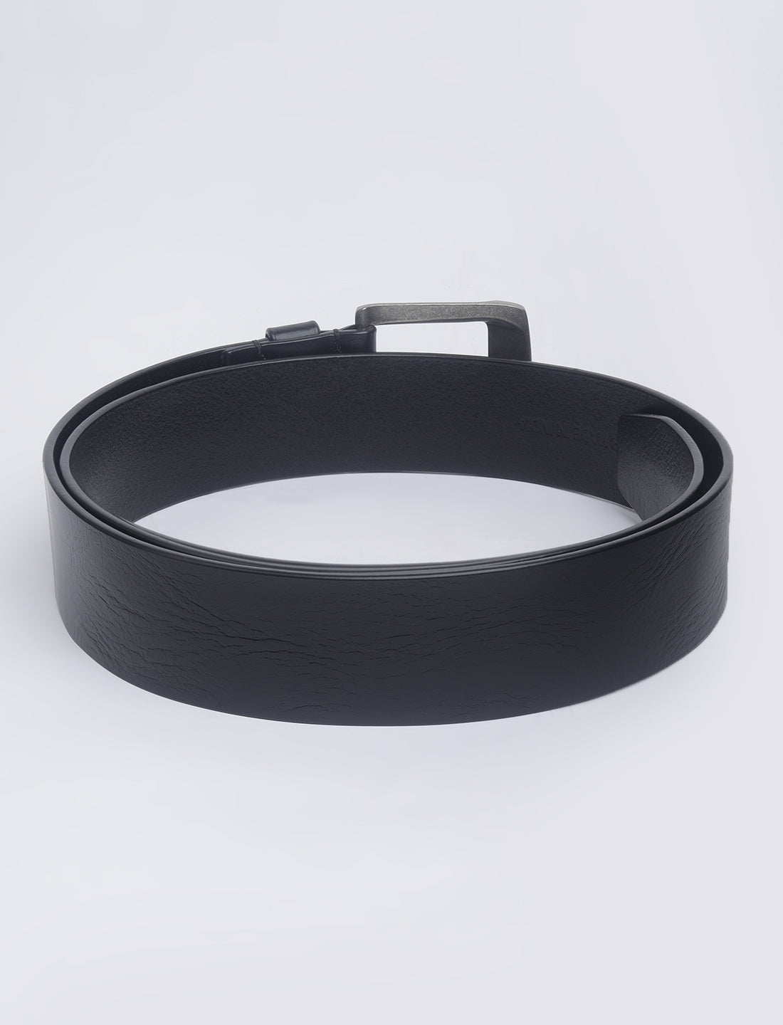 Men's Black Solid Belt - 02 View