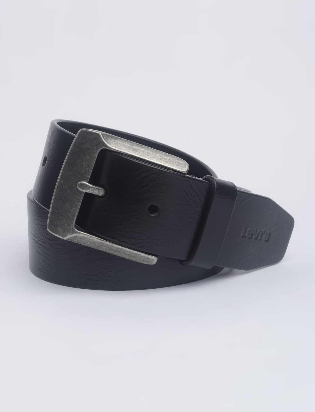 Men's Black Solid Belt - 03 View