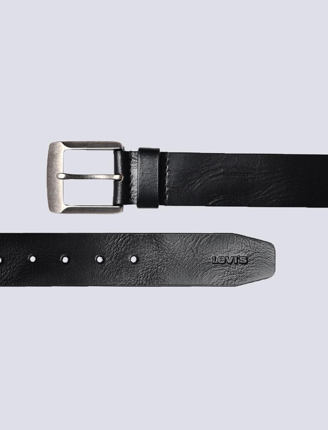 Men's Black Solid Belt - 04 View