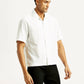 Men's Solid Relaxed Fit Resort Collar Shirt - Side View
