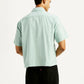 Men's Solid Relaxed Fit Resort Collar Shirt - Back View