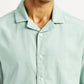 Men's Solid Relaxed Fit Resort Collar Shirt - Detail View