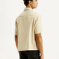 Men's Striped Peach Boxy Fit Camp Shirt - Back View