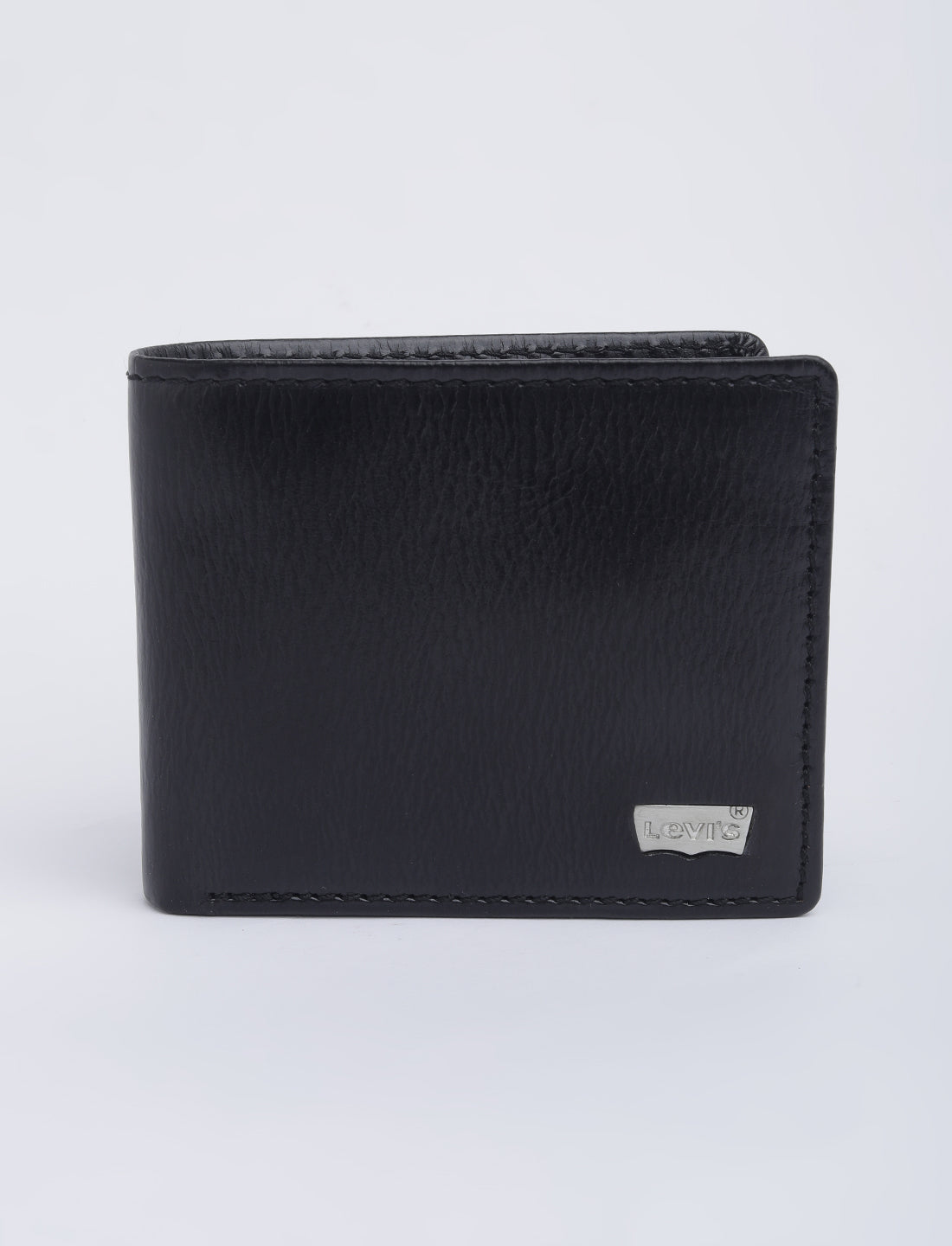 Men's Black Solid Bi-Fold Wallet - 01 View