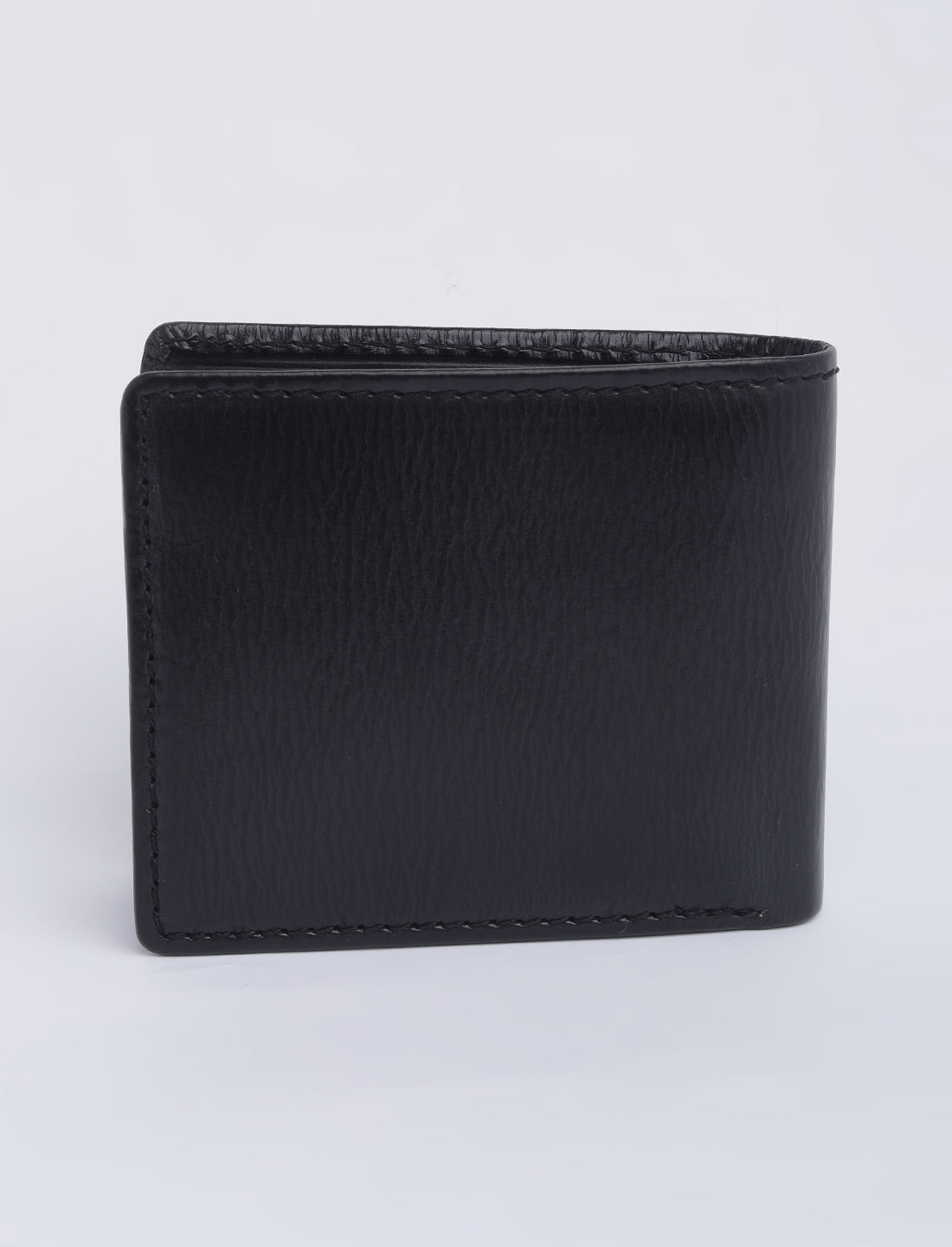 Men's Black Solid Bi-Fold Wallet - 02 View