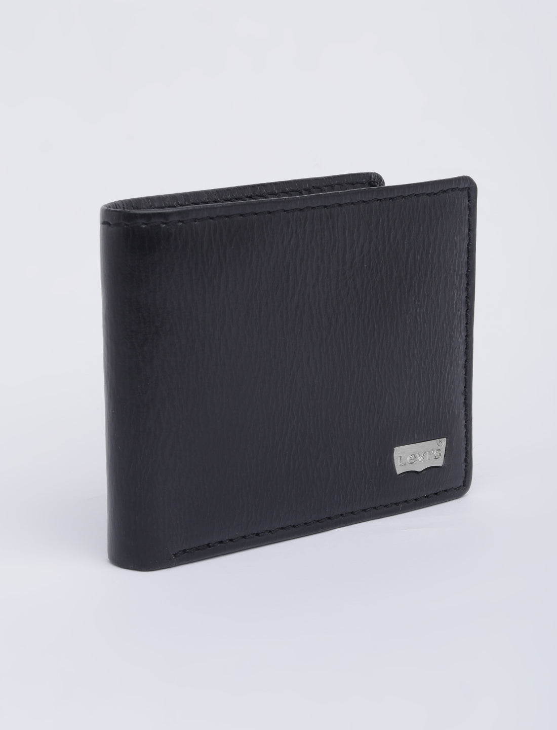 Men's Black Solid Bi-Fold Wallet - 03 View