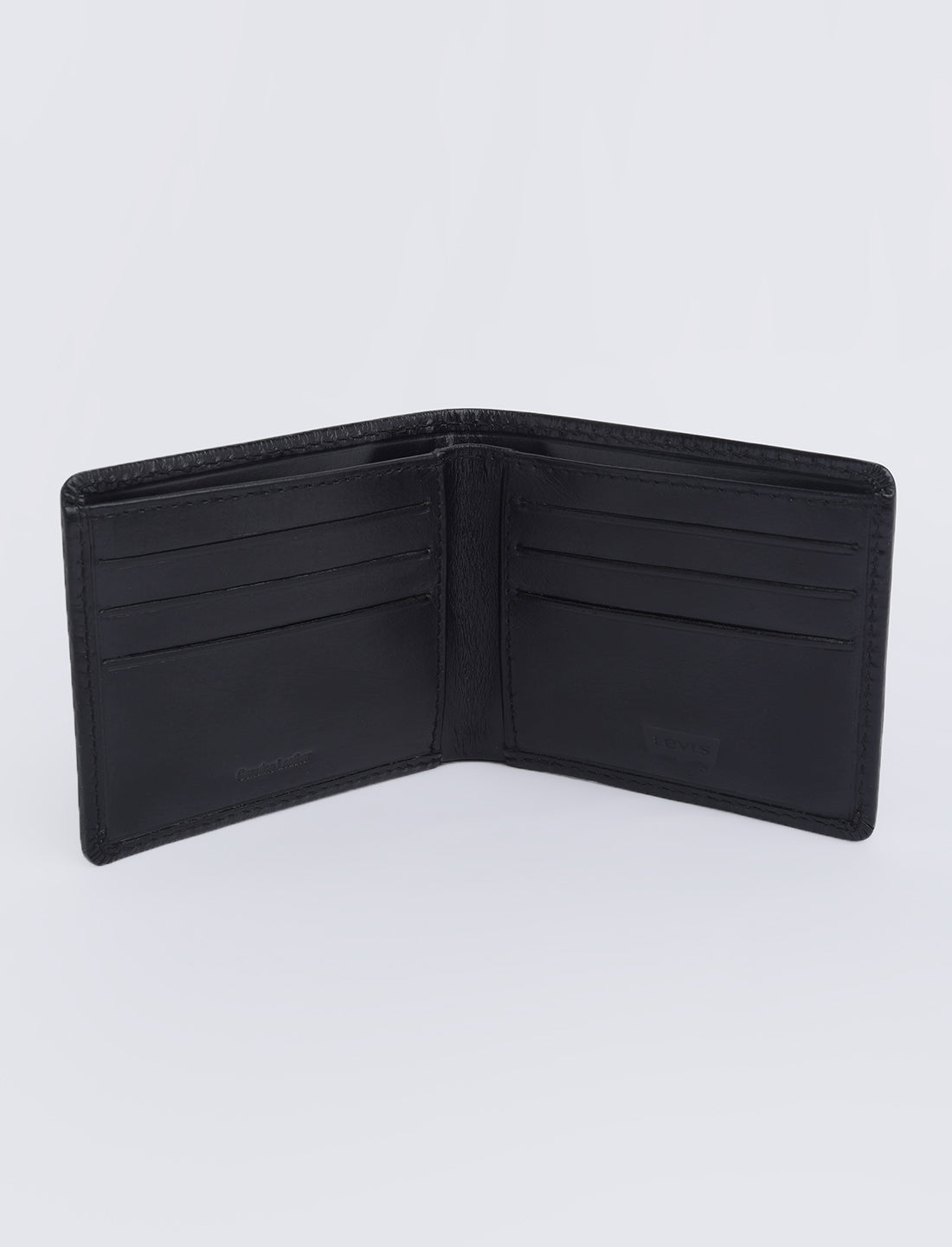 Men's Black Solid Bi-Fold Wallet - 05 View