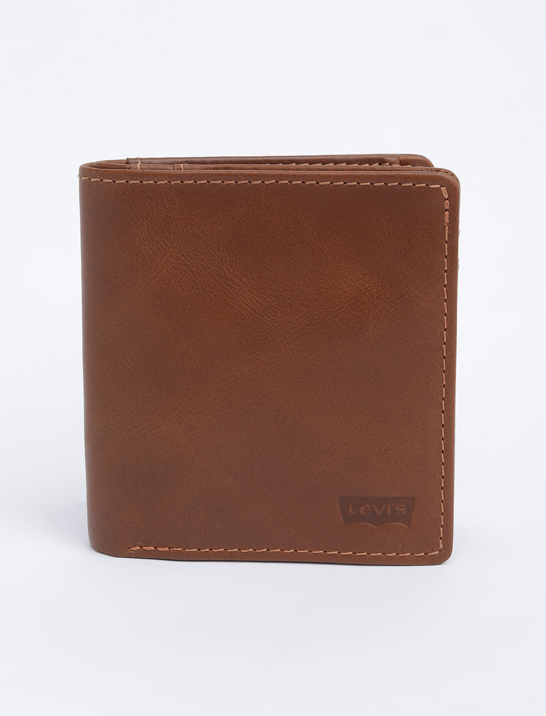 Men's Tan Solid Bi-Fold Wallet - 01 View