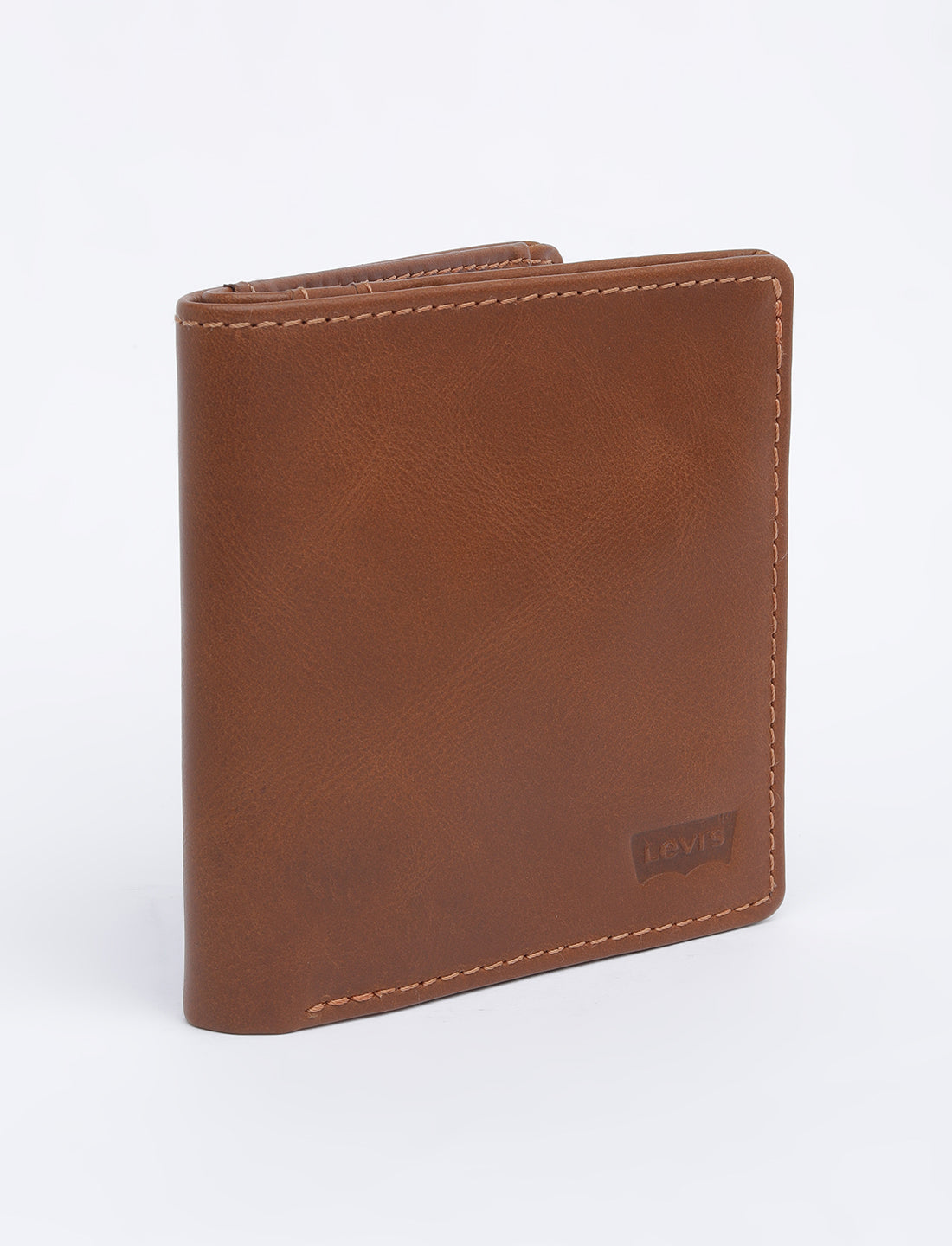 Men's Tan Solid Bi-Fold Wallet - 02 View