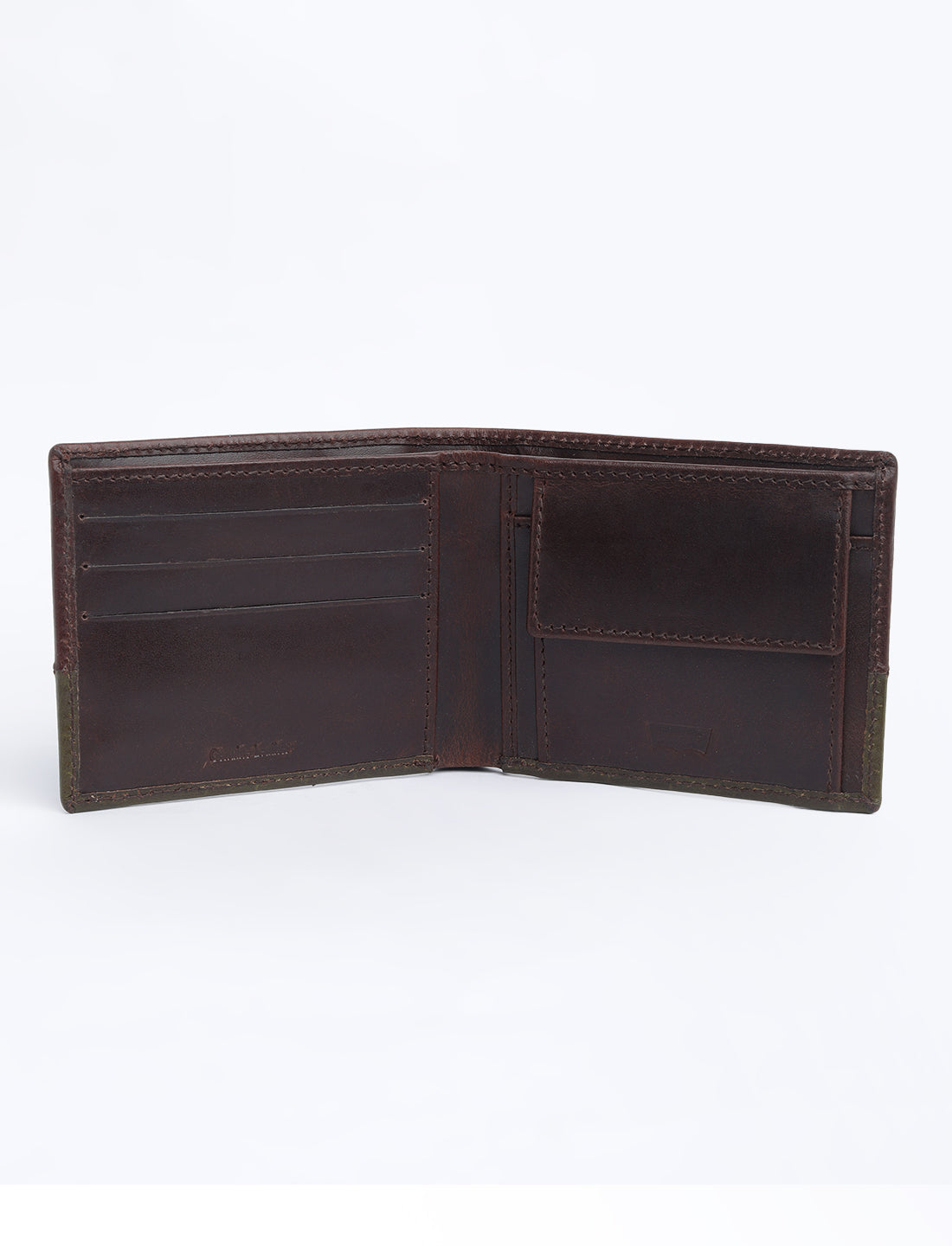 Men's Brown Colorblock Bi-Fold Wallet - 05 View