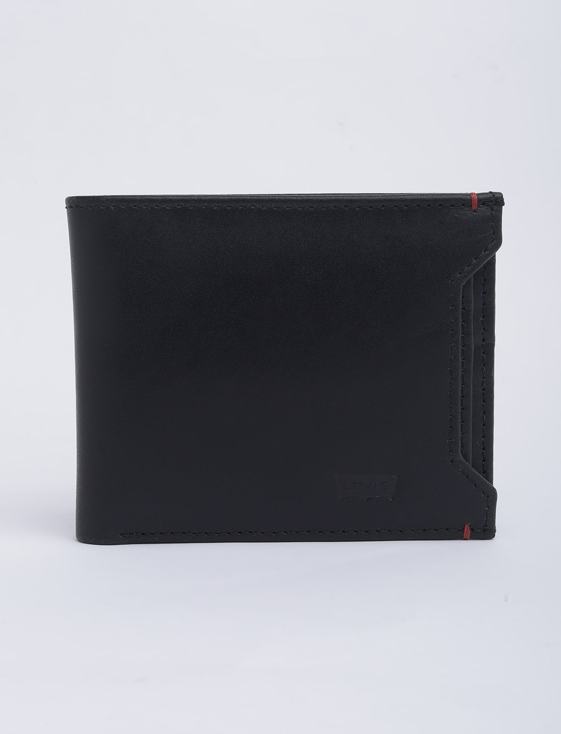 Men's Black Solid Bi-Fold Wallet - 01 View