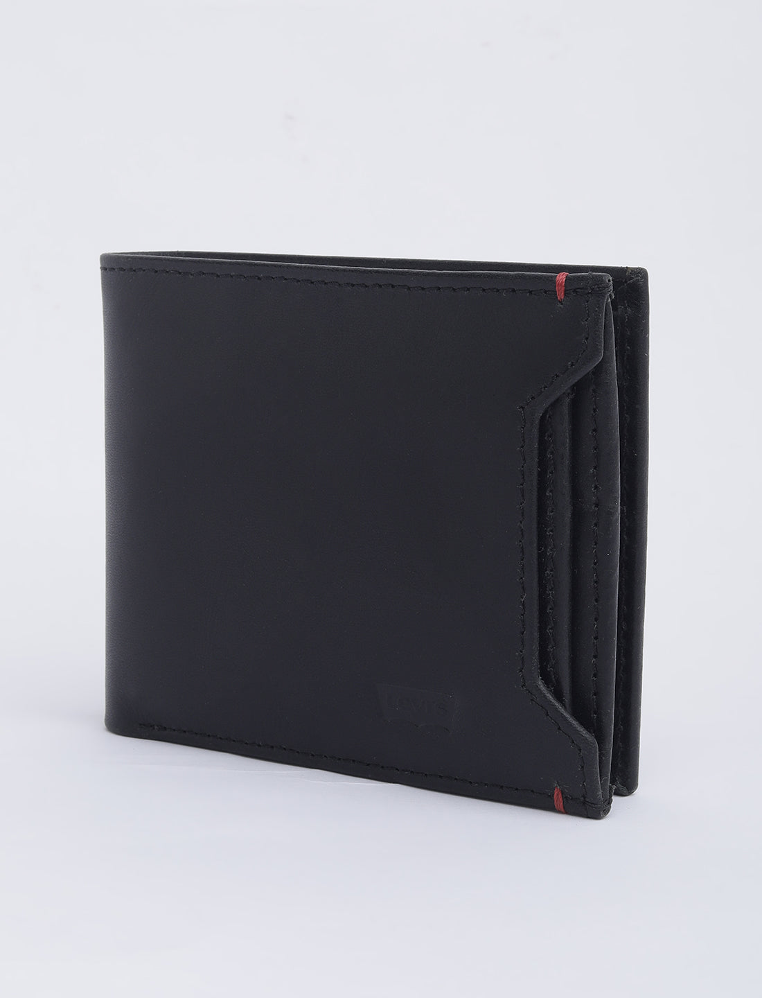 Men's Black Solid Bi-Fold Wallet - 02 View