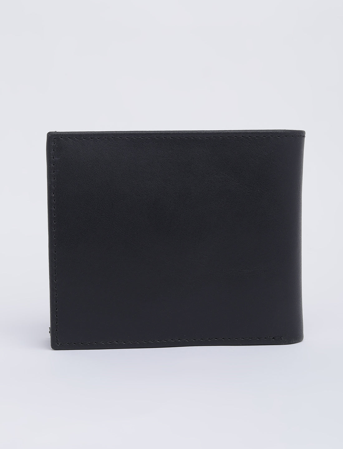 Men's Black Solid Bi-Fold Wallet - 04 View