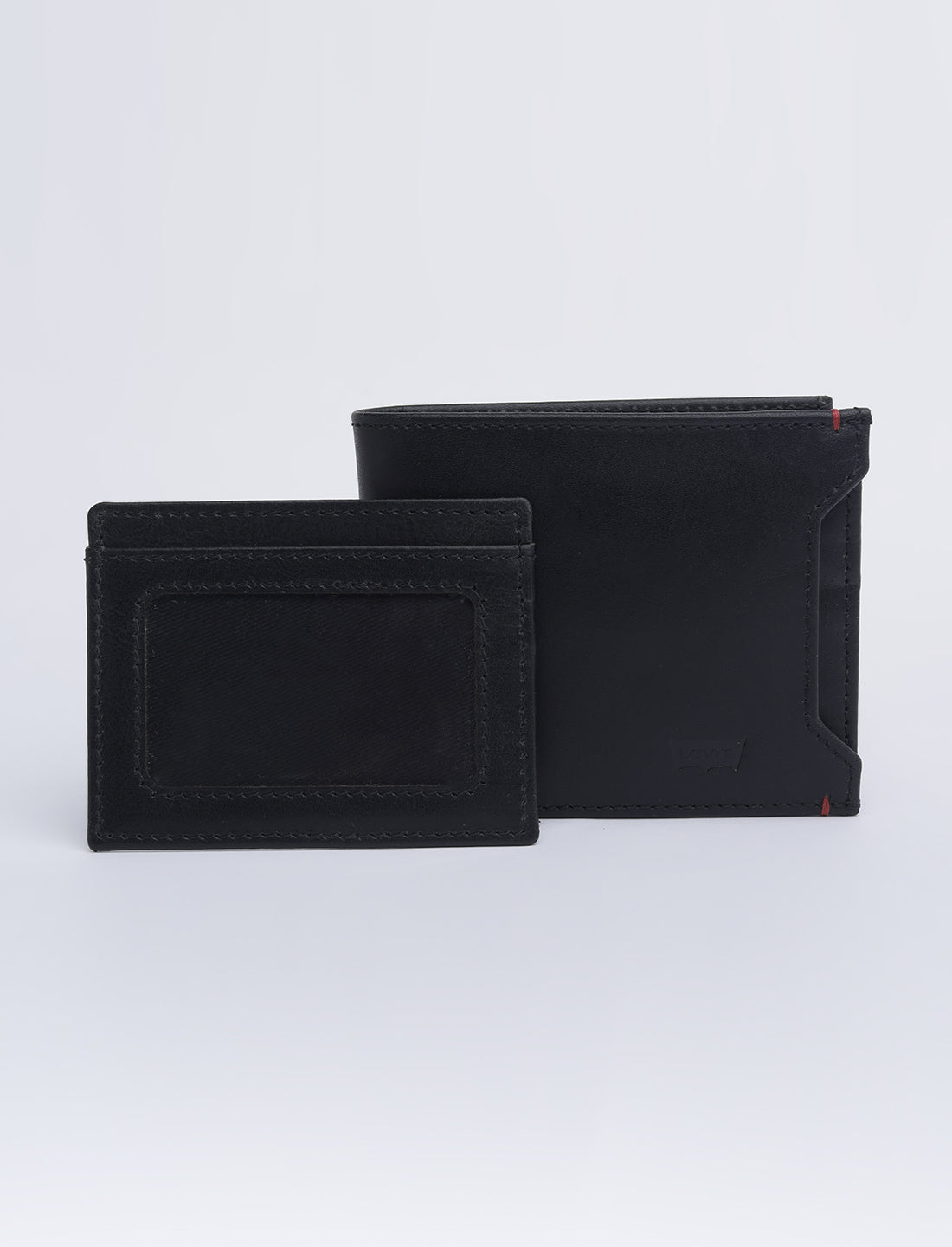 Men's Black Solid Bi-Fold Wallet - 05 View