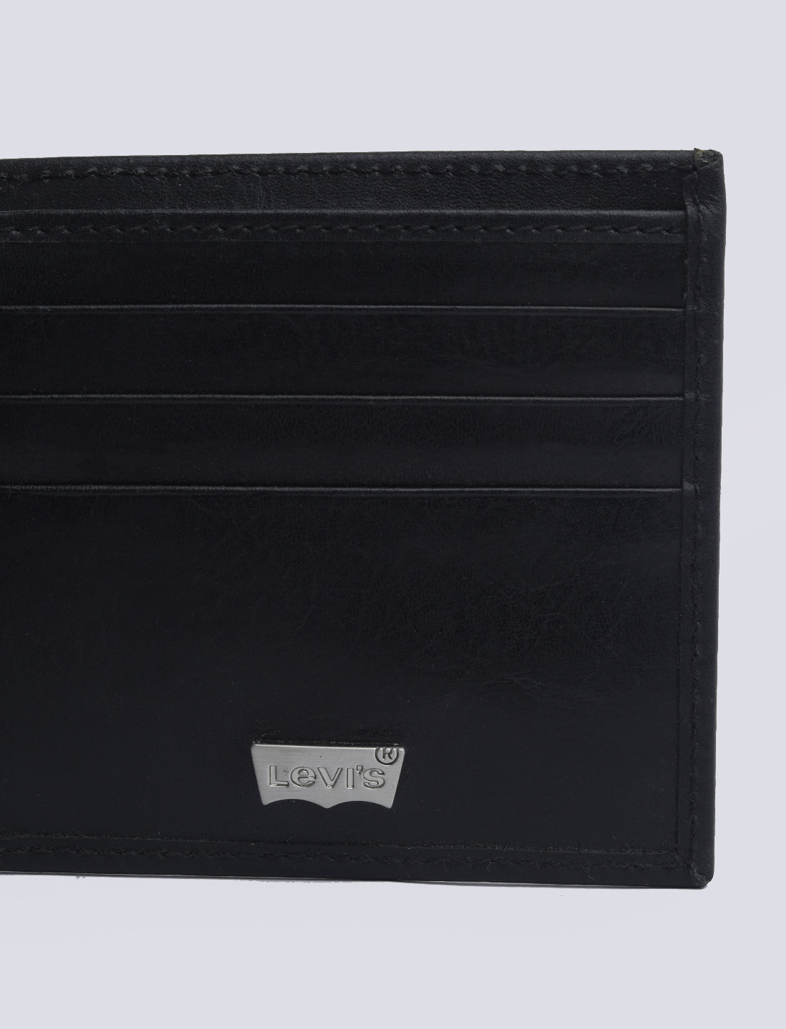 Men's Black Solid Bi-Fold Wallet - 07 View