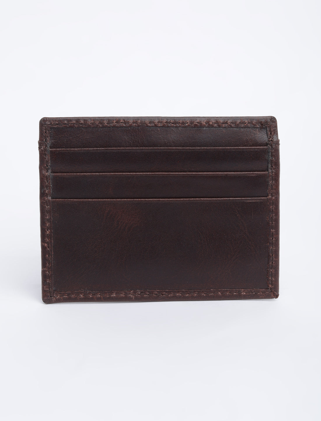 Men's Brown Solid Bi-Fold Wallet - 09 View