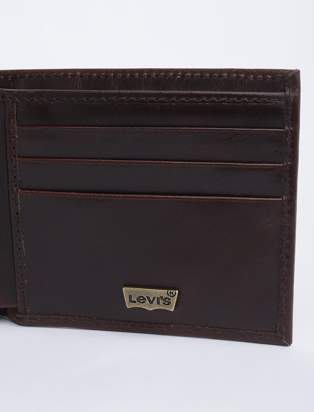 Men's Brown Solid Bi-Fold Wallet - 1 View