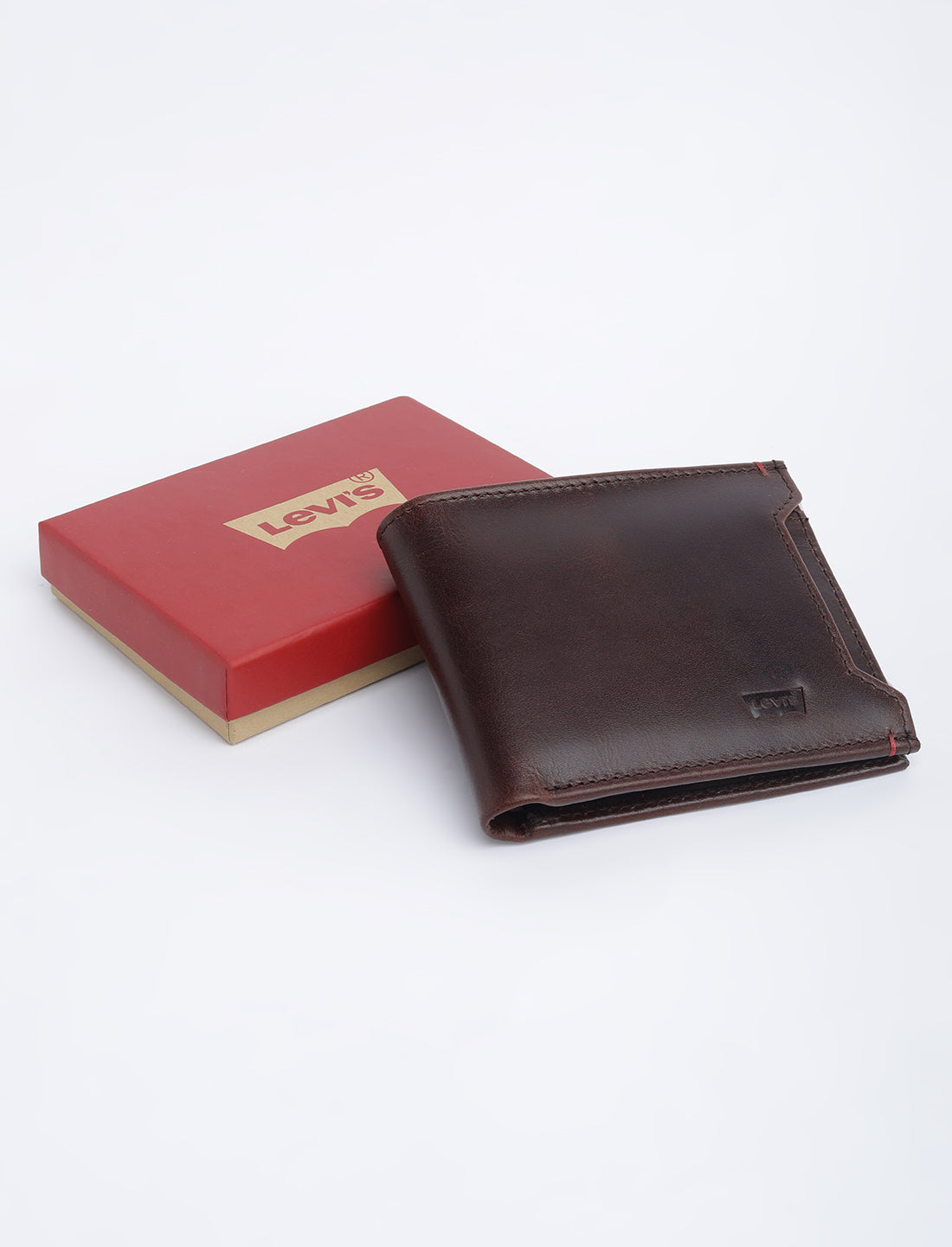 Men's Brown Solid Bi-Fold Wallet - 1 View