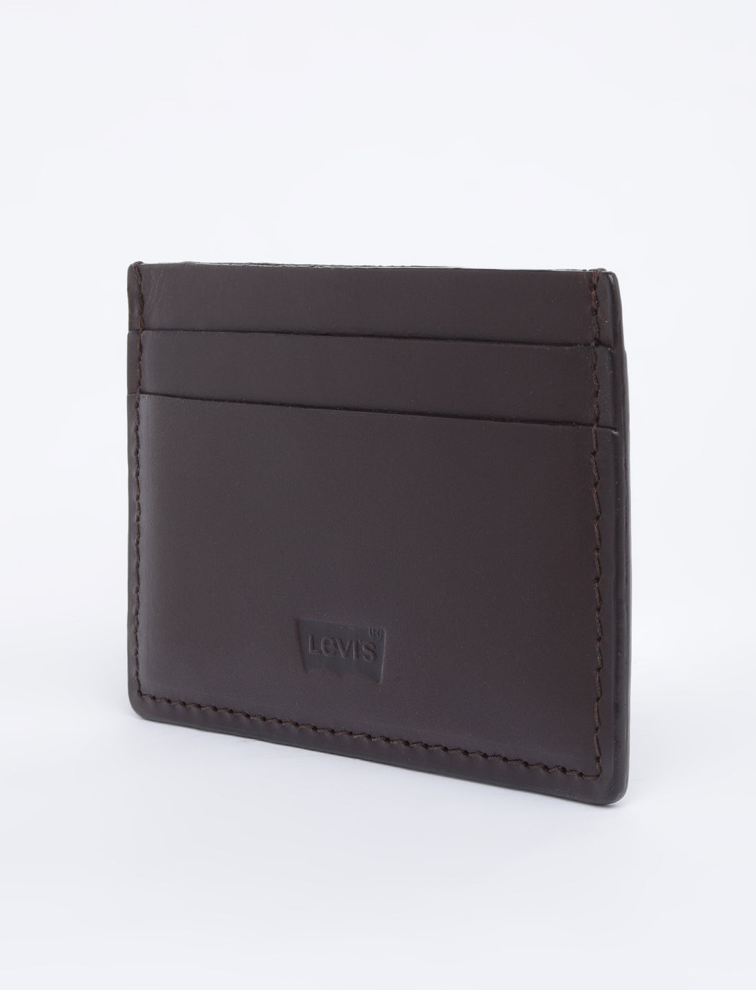 Men's Brown Solid Card Holder - 03 View