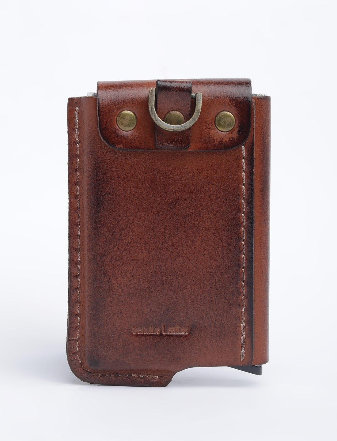 Men's Tan Solid Card Holder - 02 View