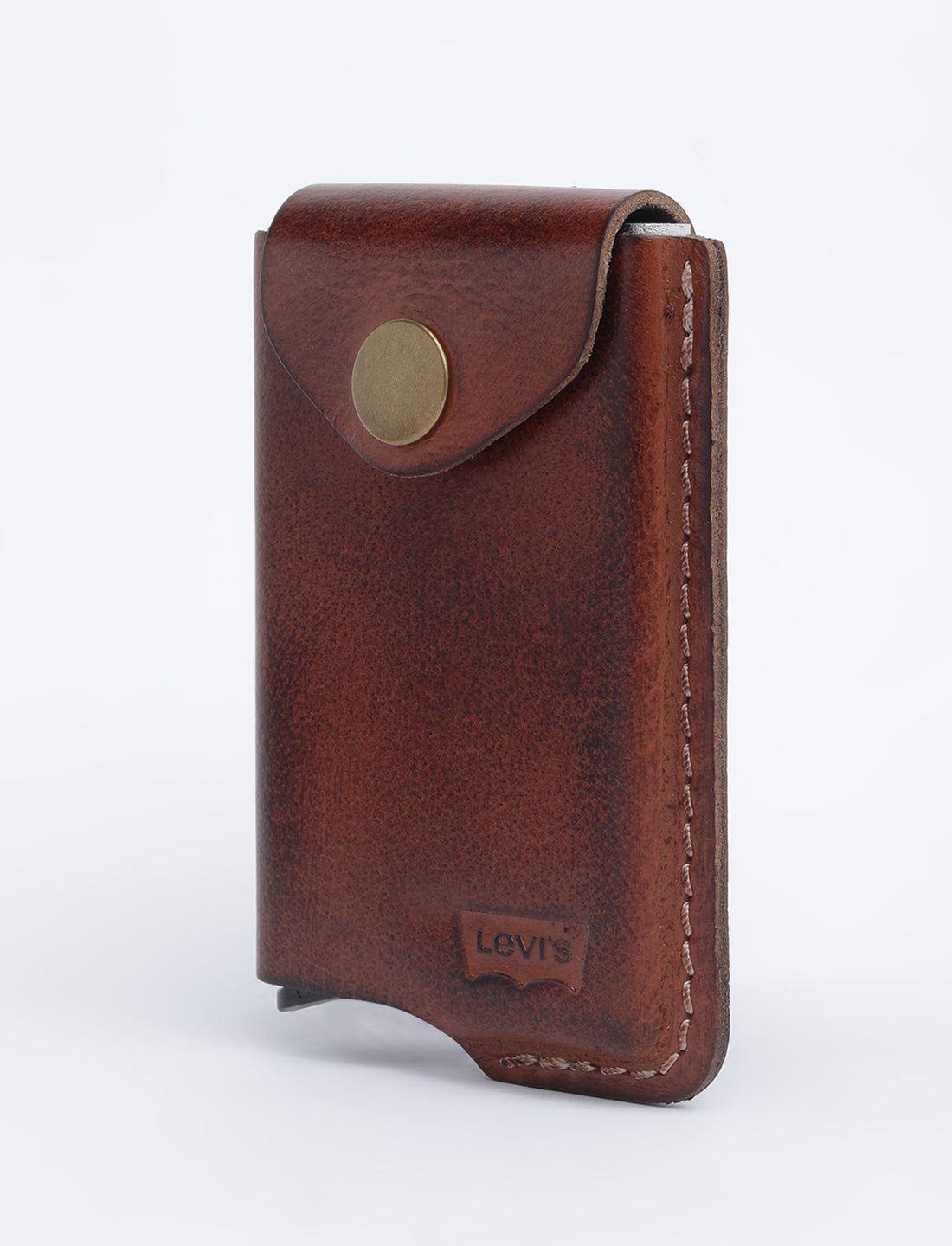 Men's Tan Solid Card Holder - 03 View