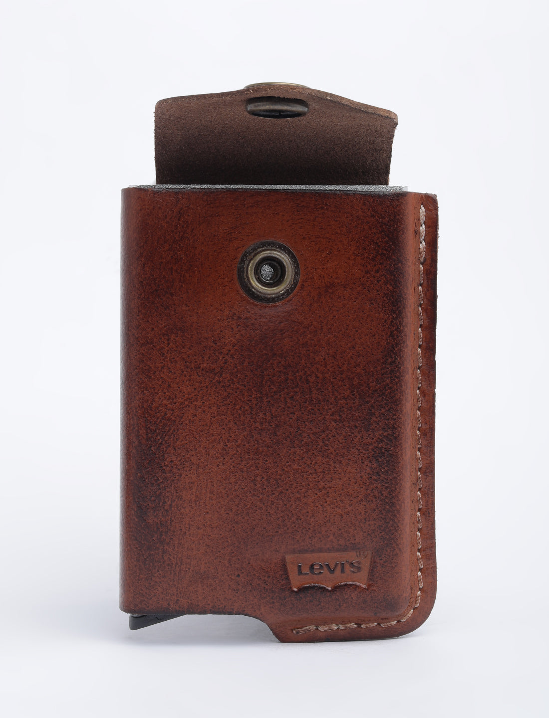Men's Tan Solid Card Holder - 06 View