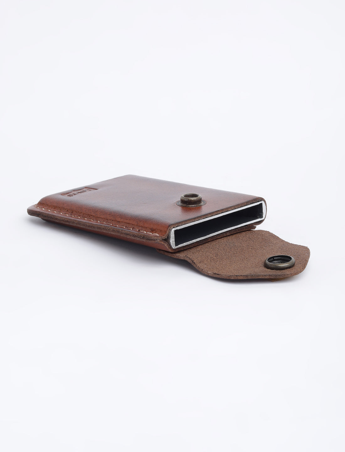 Men's Tan Solid Card Holder - 07 View