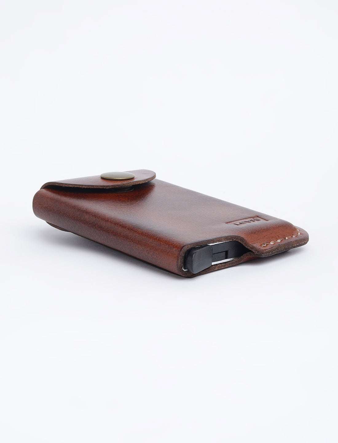 Men's Tan Solid Card Holder - 08 View