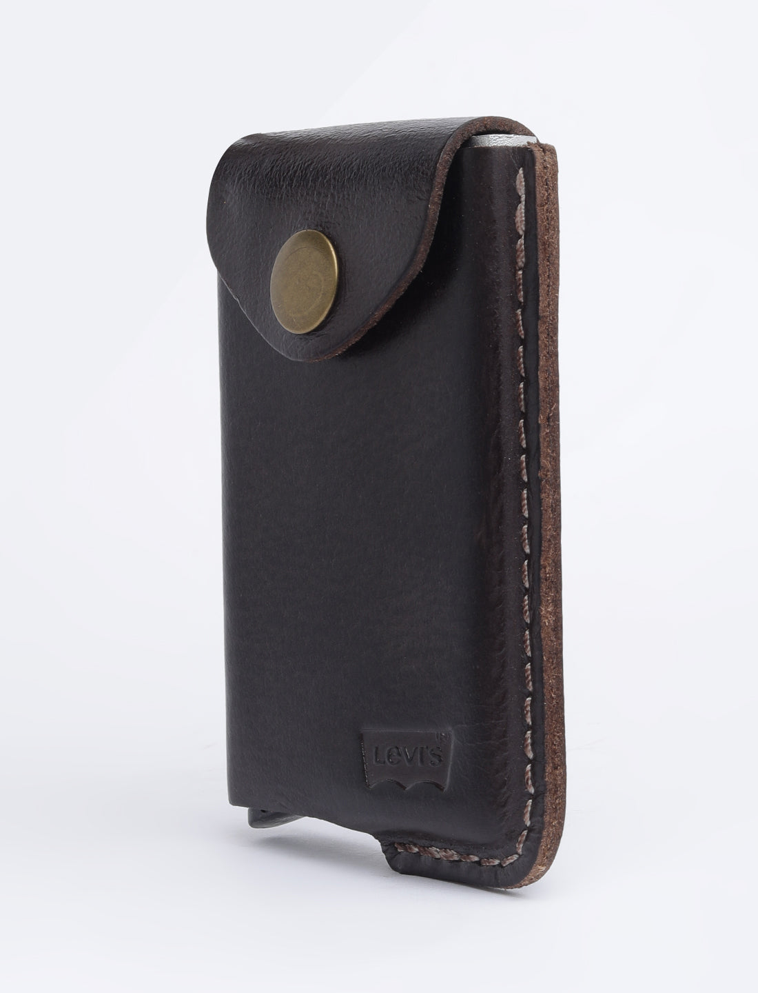 Men's Brown Solid Card Holder - 02 View