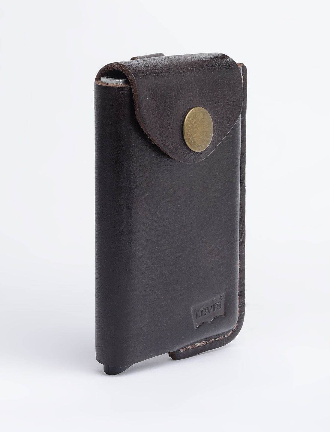Men's Brown Solid Card Holder - 03 View