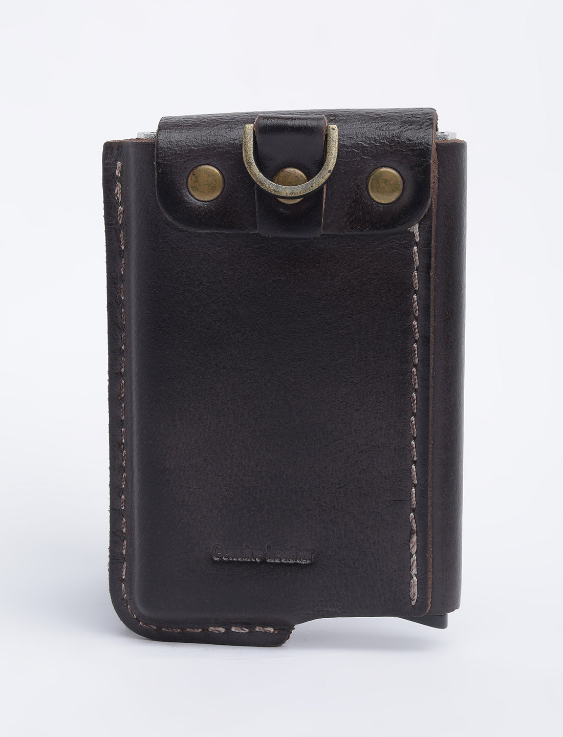 Men's Brown Solid Card Holder - 04 View