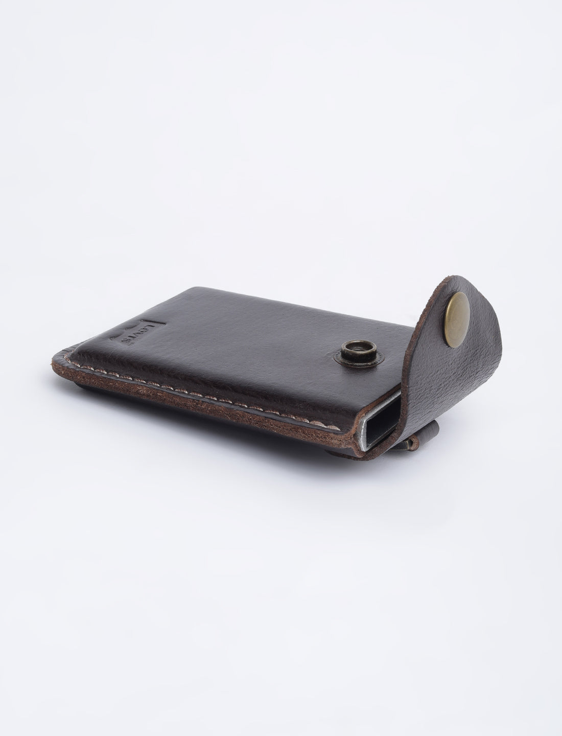Men's Brown Solid Card Holder - 05 View