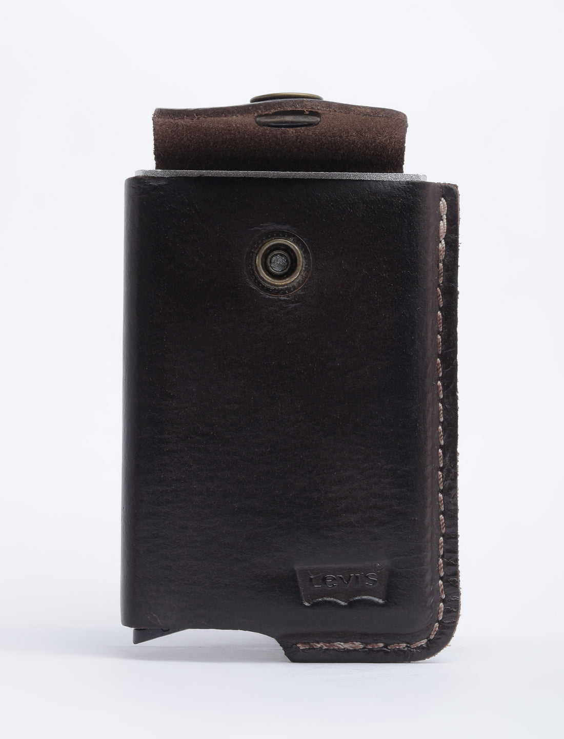 Men's Brown Solid Card Holder - 06 View