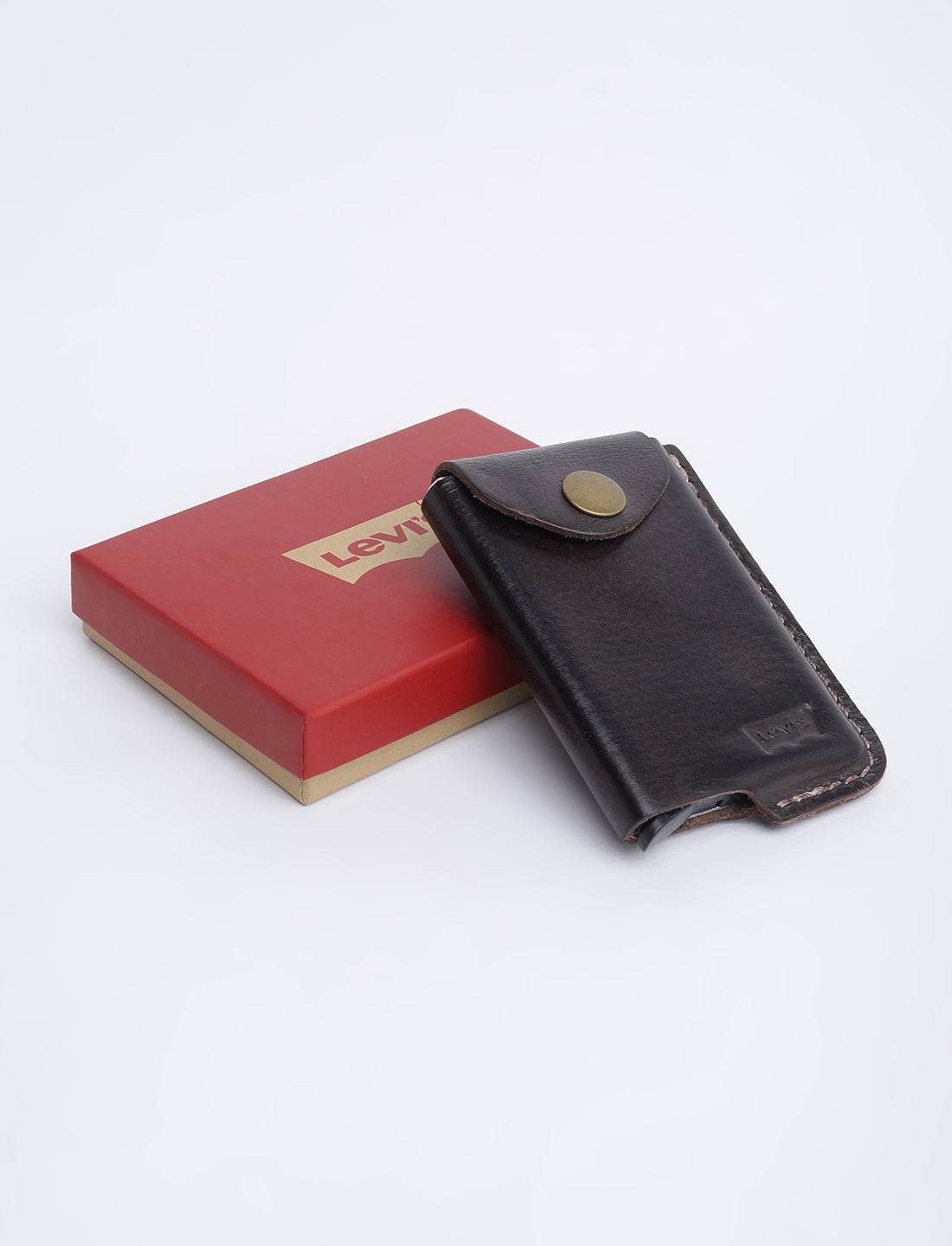 Men's Brown Solid Card Holder - 07 View